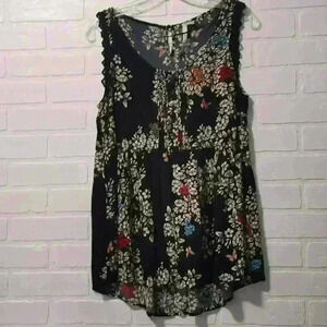 Lauren Conrad Blouse Floral Size: M #0042